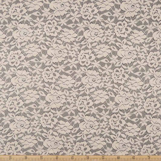 ENCAJE GRIS CONEJO CON ROSAS