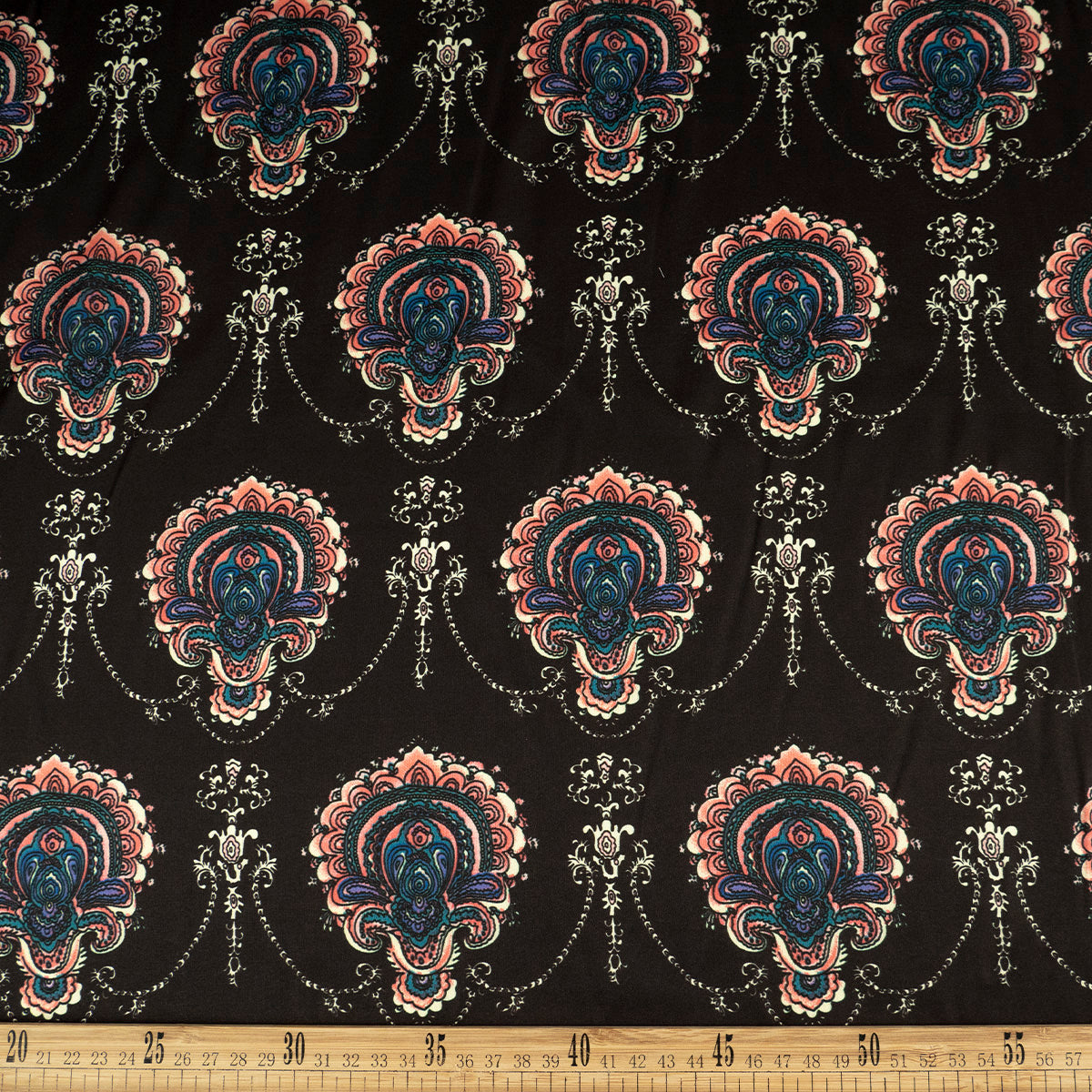 GASA SATINADA ESTAMPADO NEGRO METEORITO