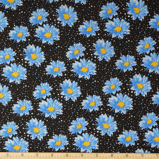 CREPE BOUCLE ESTAMPADO NEGRO METEORITO