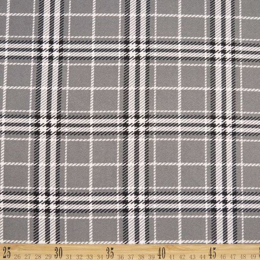 CREPE BOUCLE ESTAMPADO GRIS PELTRE TRATAN CUADRADOS