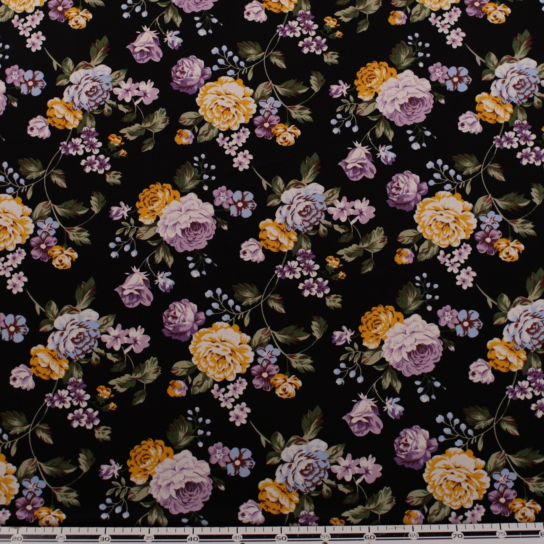 CREPE BOUCLE ESTAMPADO NEGRO METEORITO