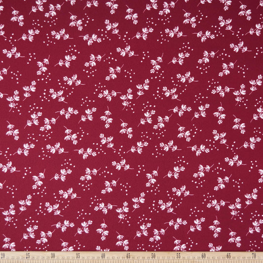 CREPE BOUCLE ESTAMPADO BORDO RODODENDRO