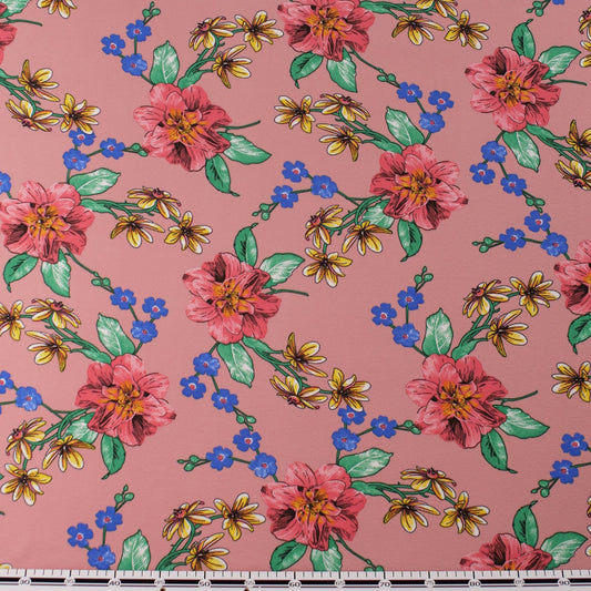 CREPE BOUCLE ESTAMPADO ROSA MISTY FLORAL