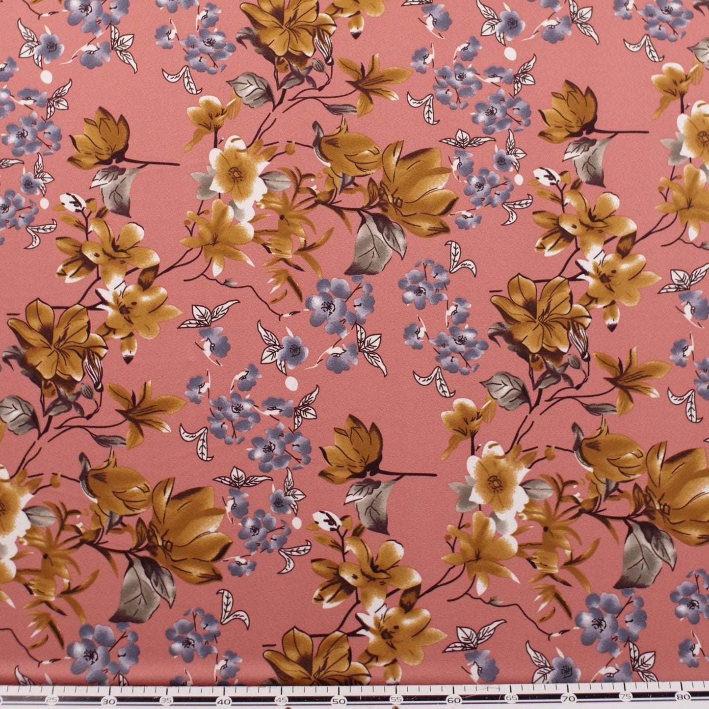 CREPE BOUCLE ESTAMPADO ROSA VIEJO FLORAL