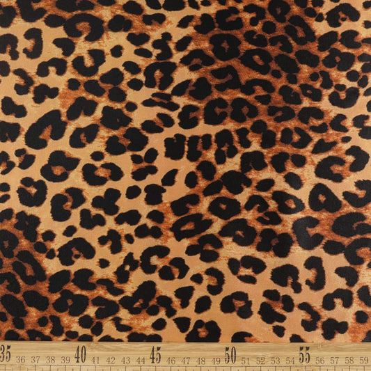 SATEN ESTAMPADO NARANJA DORADO ANIMAL PRINT