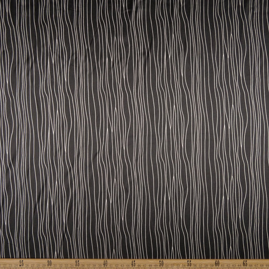 SATEN ESTAMPADO NEGRO METEORITO LINEAS