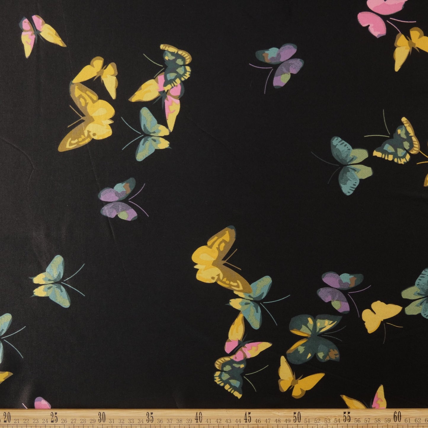 SATEN ESTAMPADO NEGRO METEORITO