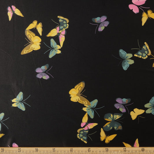 SATEN ESTAMPADO NEGRO METEORITO