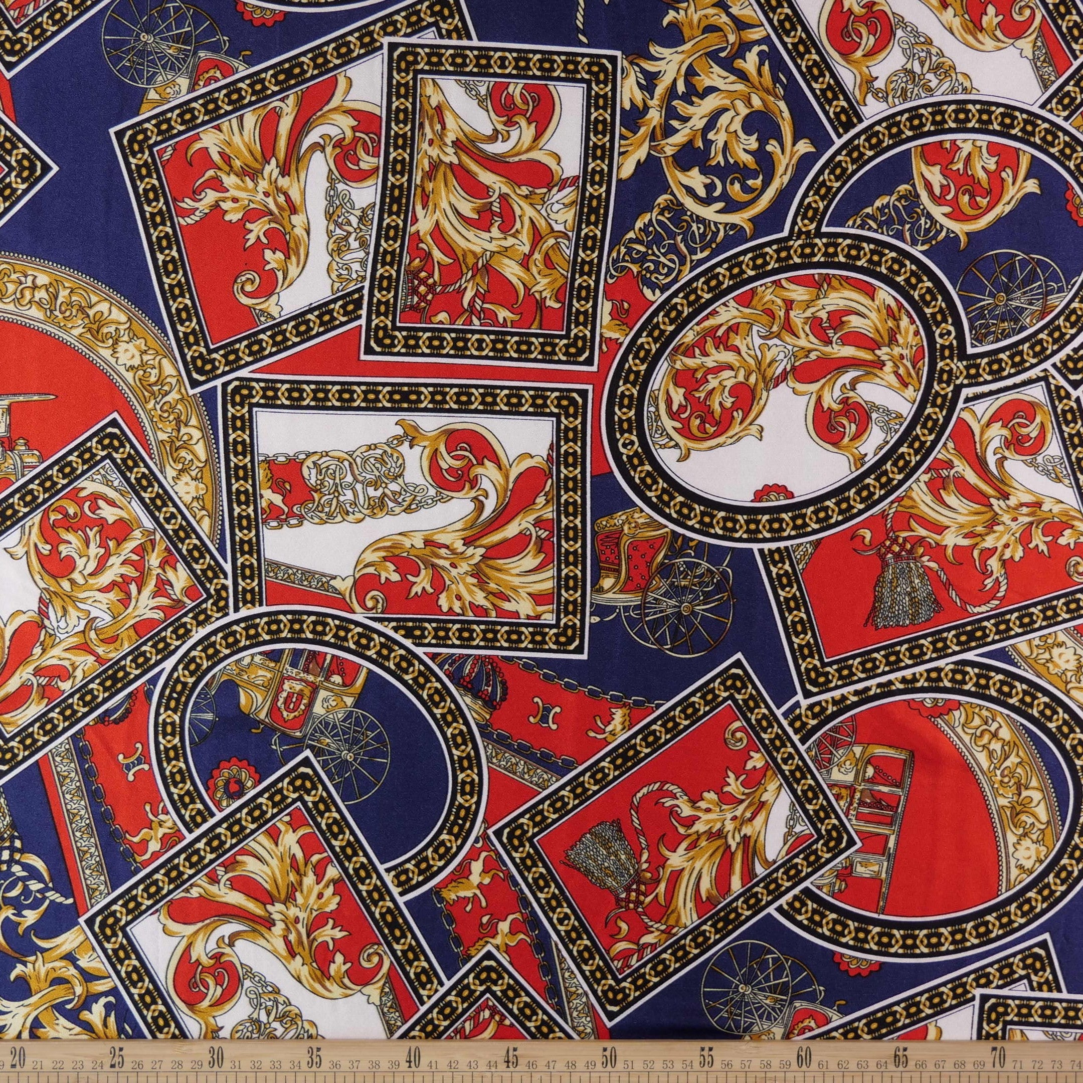 SATEN ESTAMPADO AZUL SURF