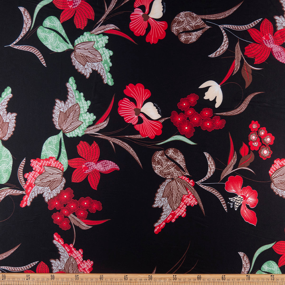 SATEN ESTAMPADO NEGRO METEORITO