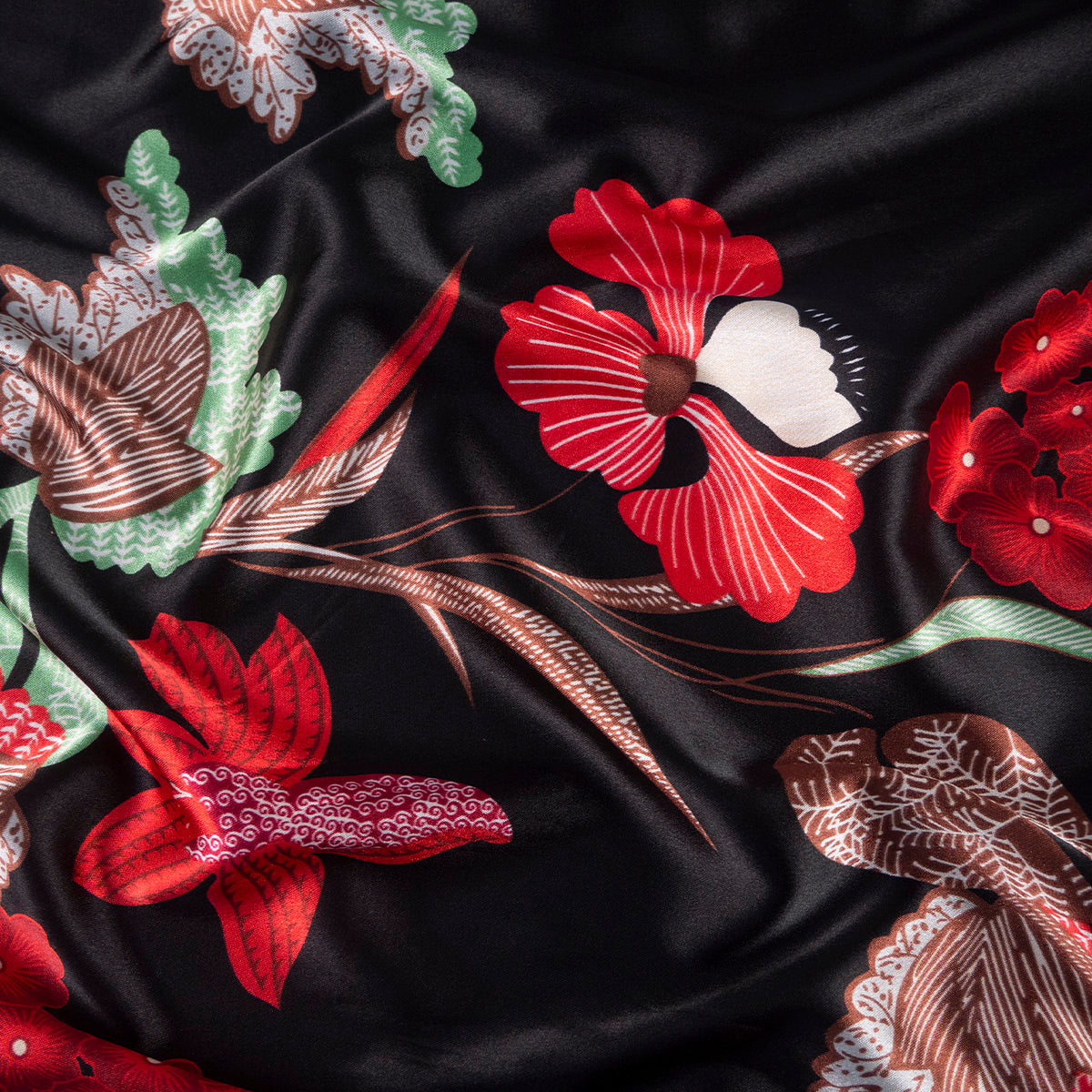 SATEN ESTAMPADO NEGRO METEORITO