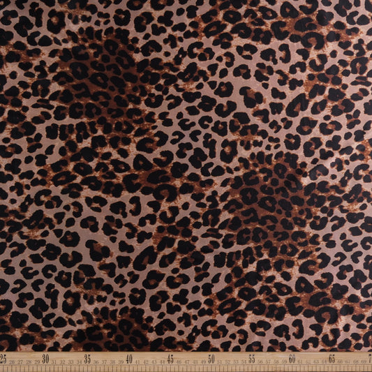 SATEN ESTAMPADO BEIGE ARENA PRADERA ANIMAL PRINT