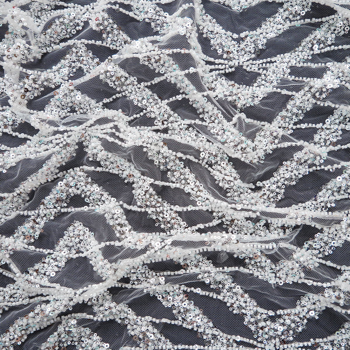 TUL PRADA BLANCO BRILLANTE CHEVRON