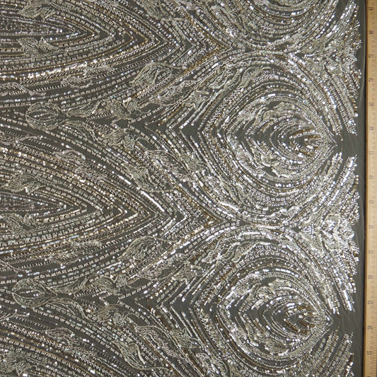 TUL PRADA BEIGE ARENA CLARA CON CANUTILLOS