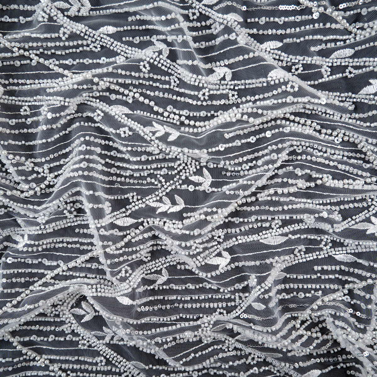TUL PRADA BLANCO BRILLANTE CON CURVAS