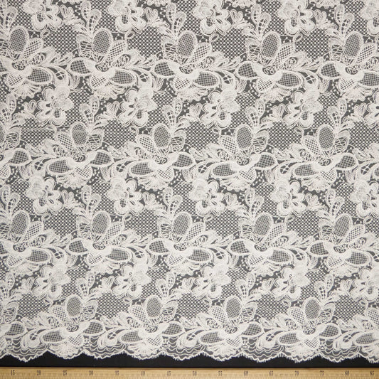 TUL FENDI BLANCO BRILLANTE CON FLORES