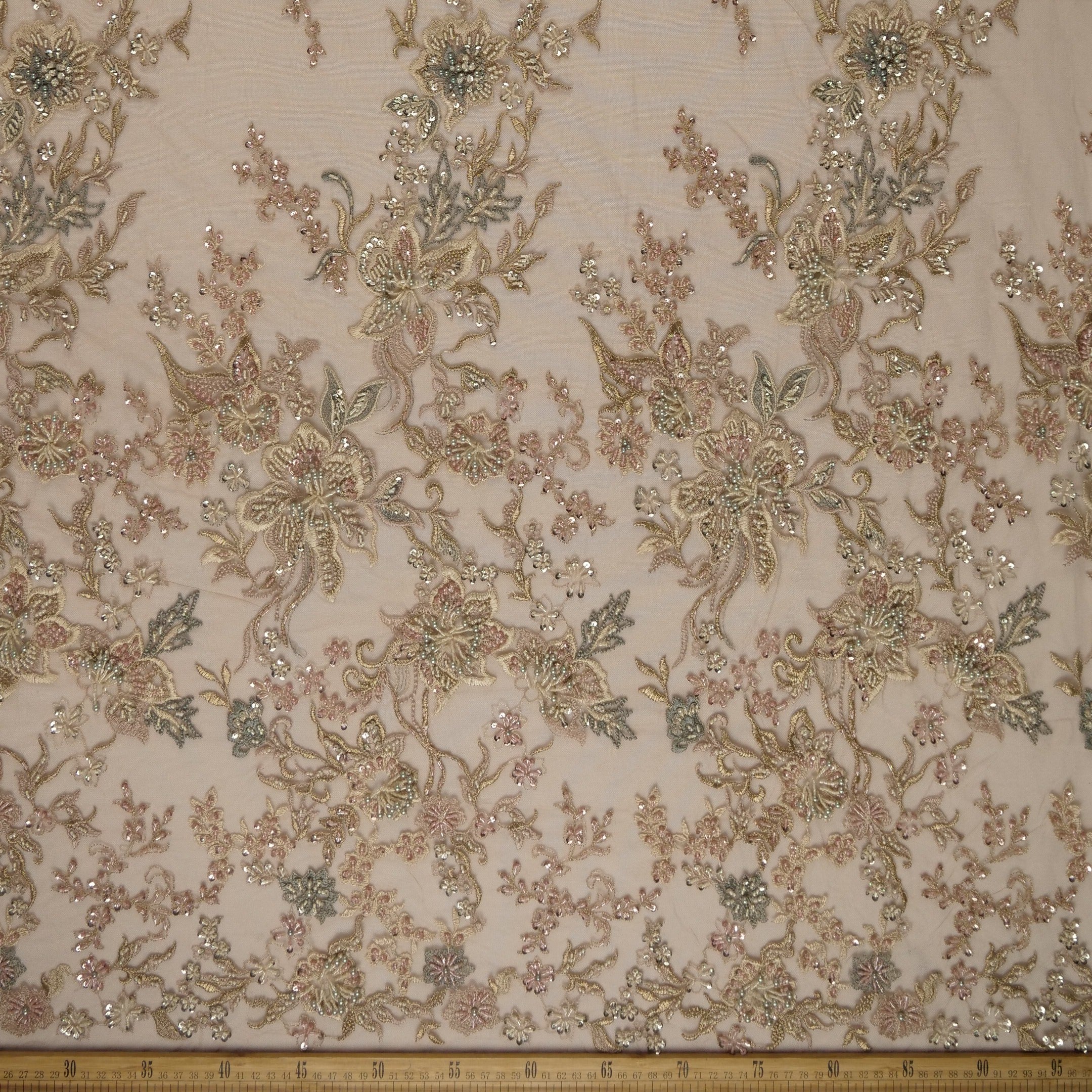 TUL FENDI MARRON CARAMELO RAMAS DE FLORES