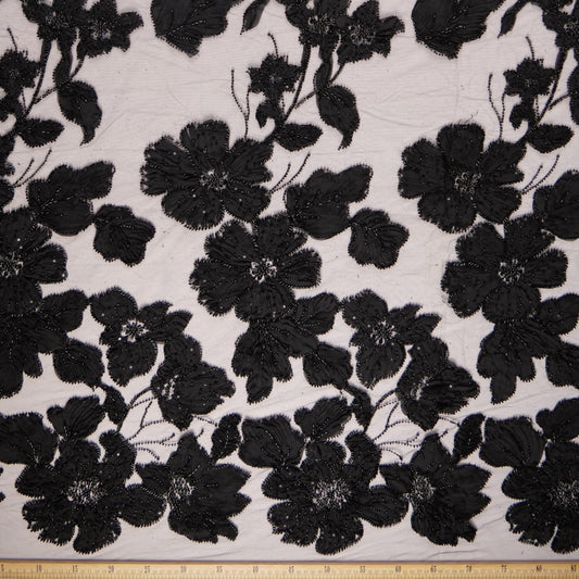 TUL FENDI NEGRO METEORITO COLLAGE FLORAL