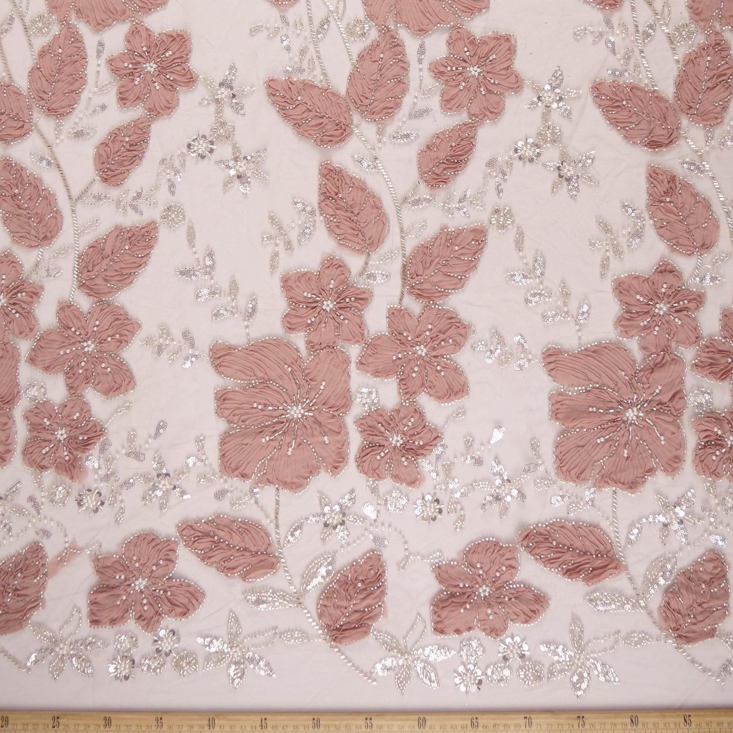 TUL FENDI ROSA WOODROSE FLORAL 3D