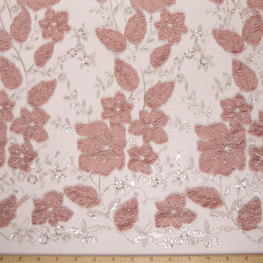 TUL FENDI ROSA WOODROSE FLORAL 3D