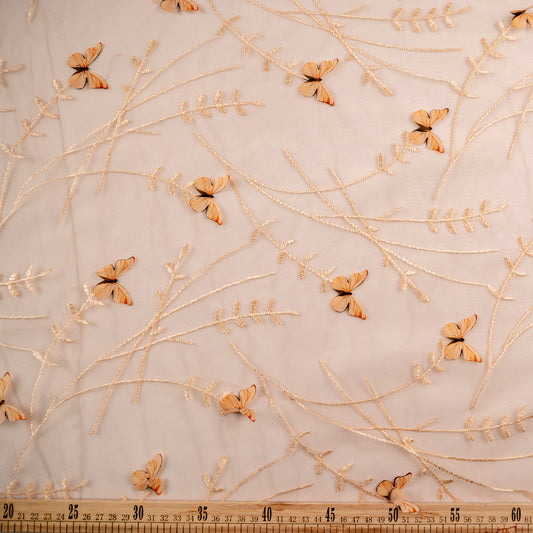 TUL LOLA BEIGE ANTILOPE RAMAS CON MARIPOSAS