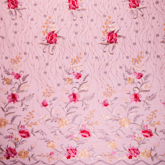 TUL LOLA ROSA FLOR MELOCOTON FLORES