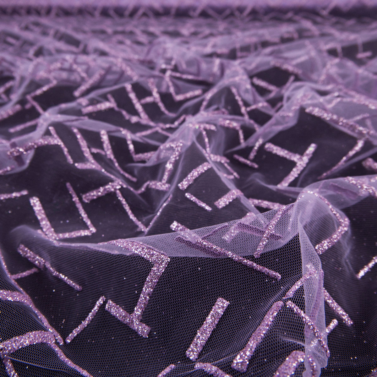 TUL LOLA VIOLETA AFRICA GLITTER LINEAS