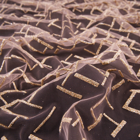 TUL LOLA CAMEL SEMILLAS GLITTER LINEAS