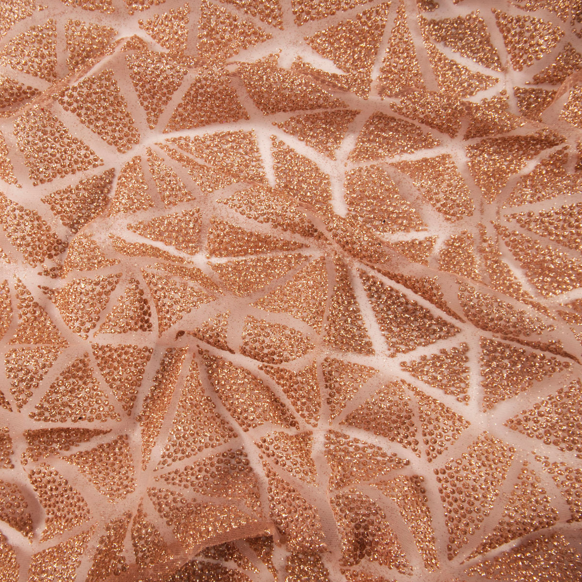 TUL LOLA CAMEL PRALINE GLITTER TRIANGULOS