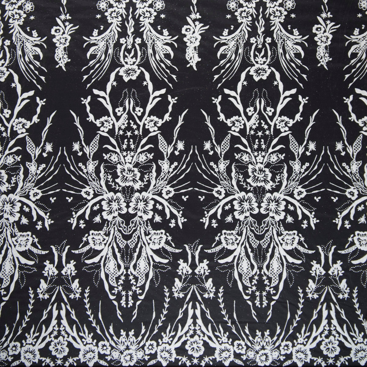 TUL LOLA BLANCO BRILLANTE GLITTER CON ARABESCOS