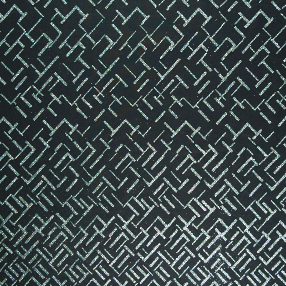 TUL LOLA VERDE AGUA ARANA GLITTER LINEAS