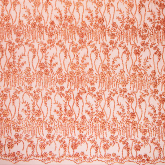 TUL LOLA SALMON GLITTER FLORES