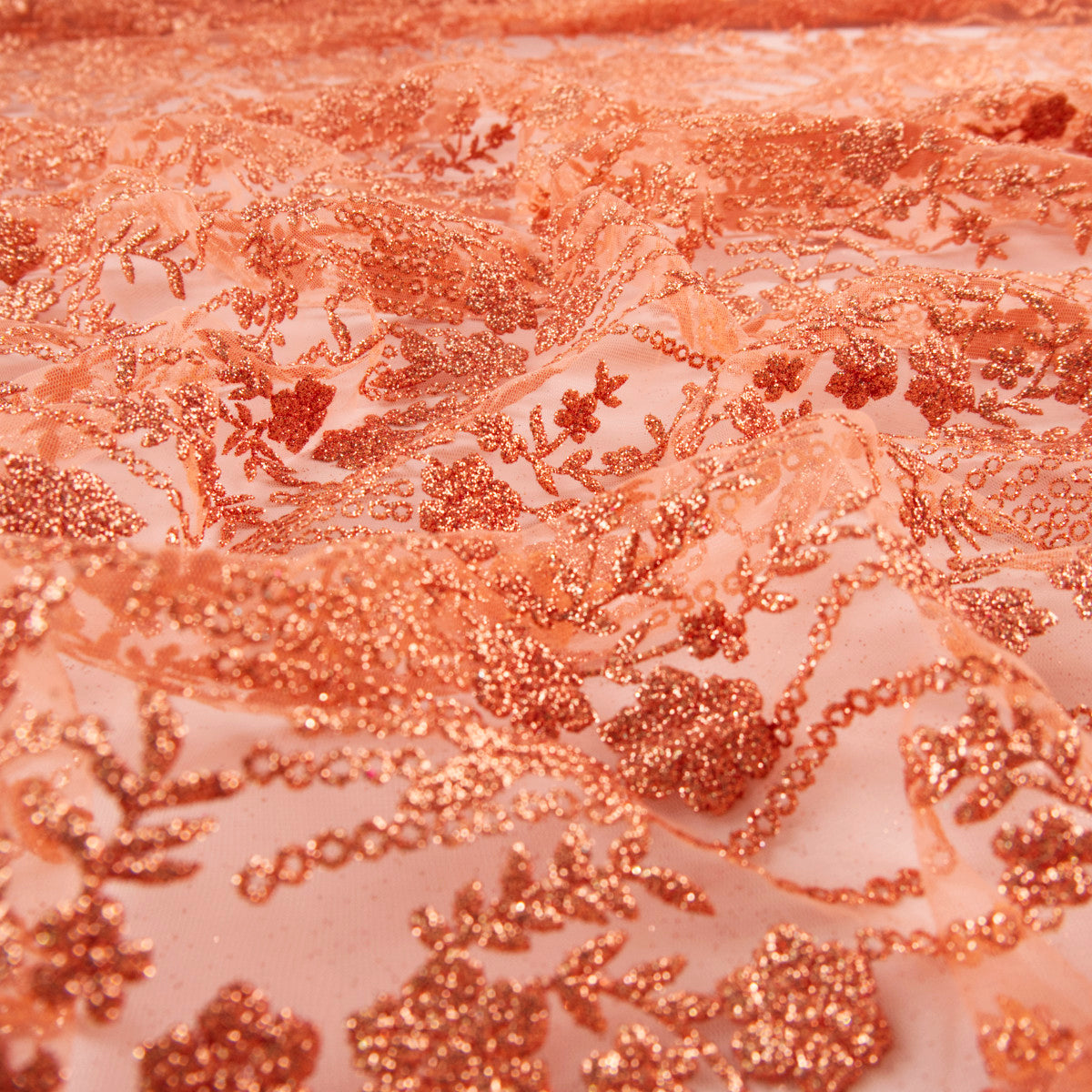 TUL LOLA SALMON GLITTER FLORES