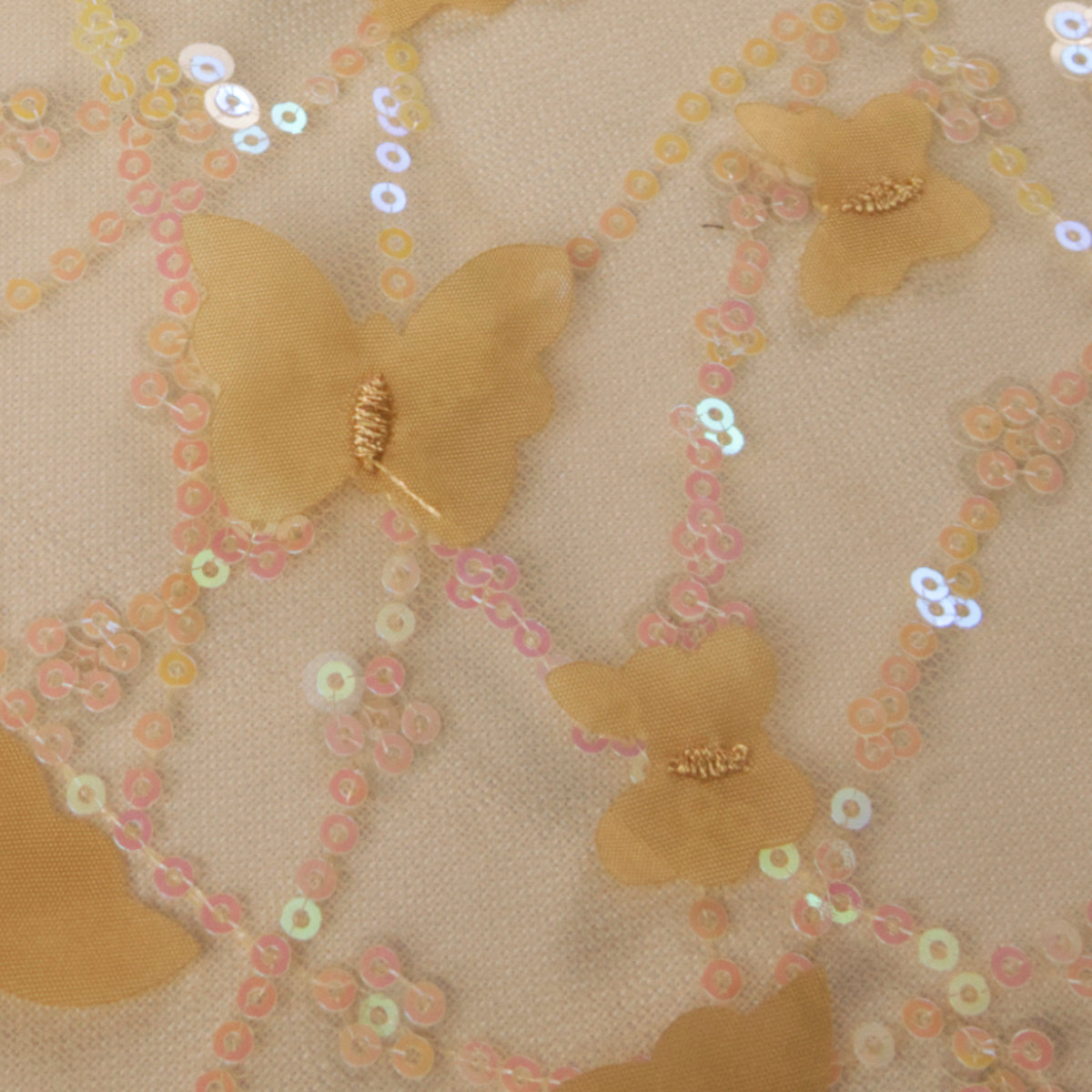 TUL LOLA BEIGE PLAZA TAUPE CON MARIPOSAS 3D