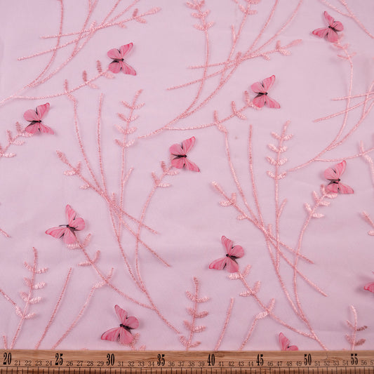 TUL LOLA ROSA APRICOT RAMA CON MARIPOSA
