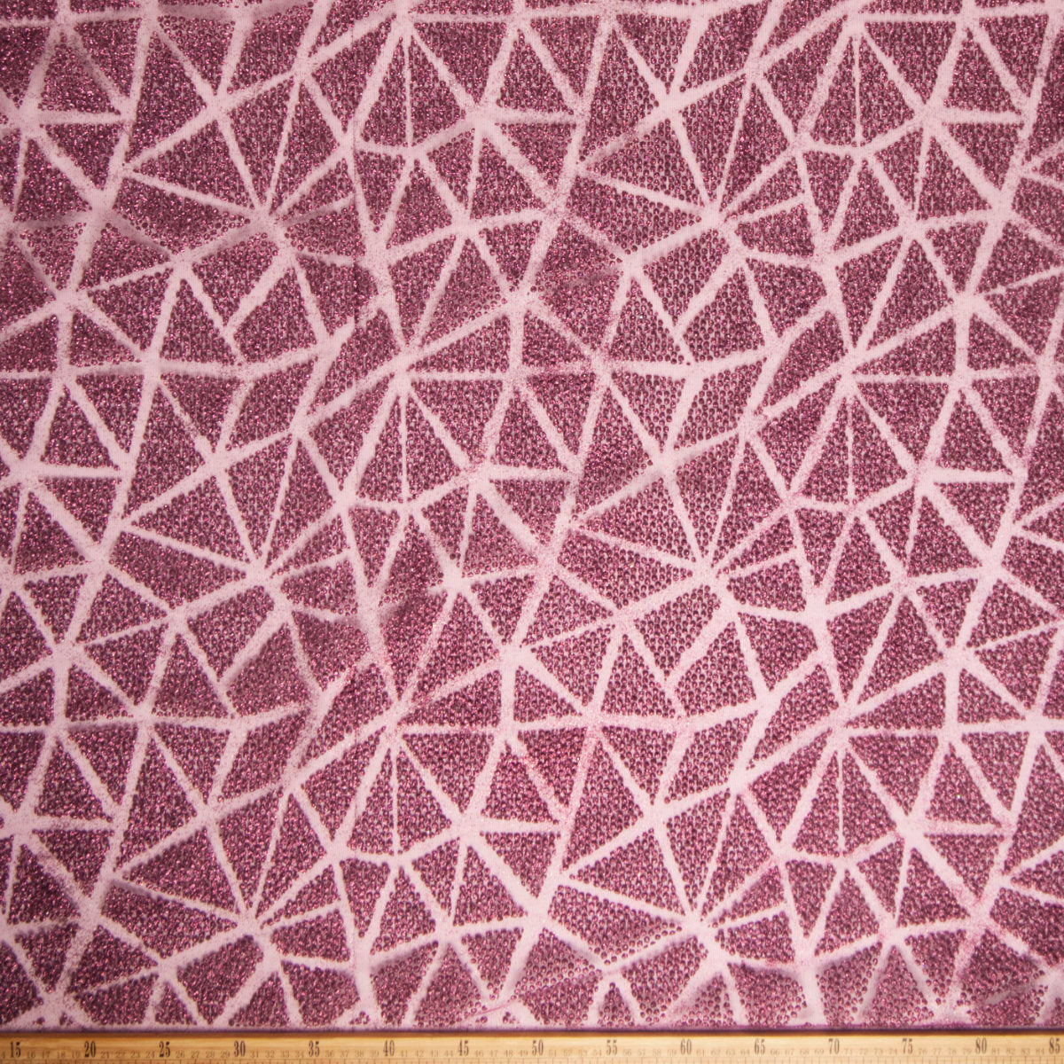 TUL LOLA PURPURA PRUNE OSCURO GLITTER TRIANGULOS