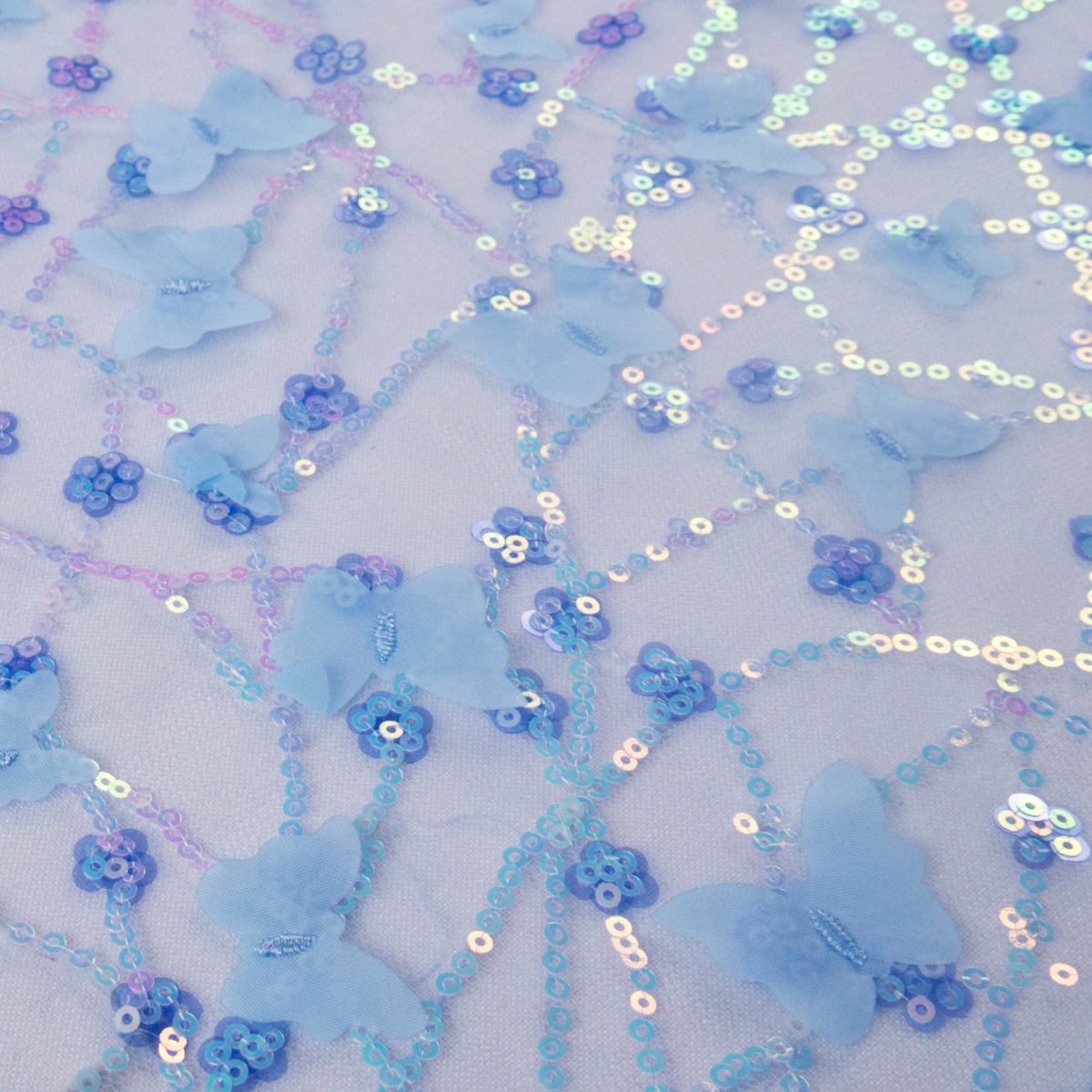 TUL LOLA AZUL ALLURE CON MARIPOSAS