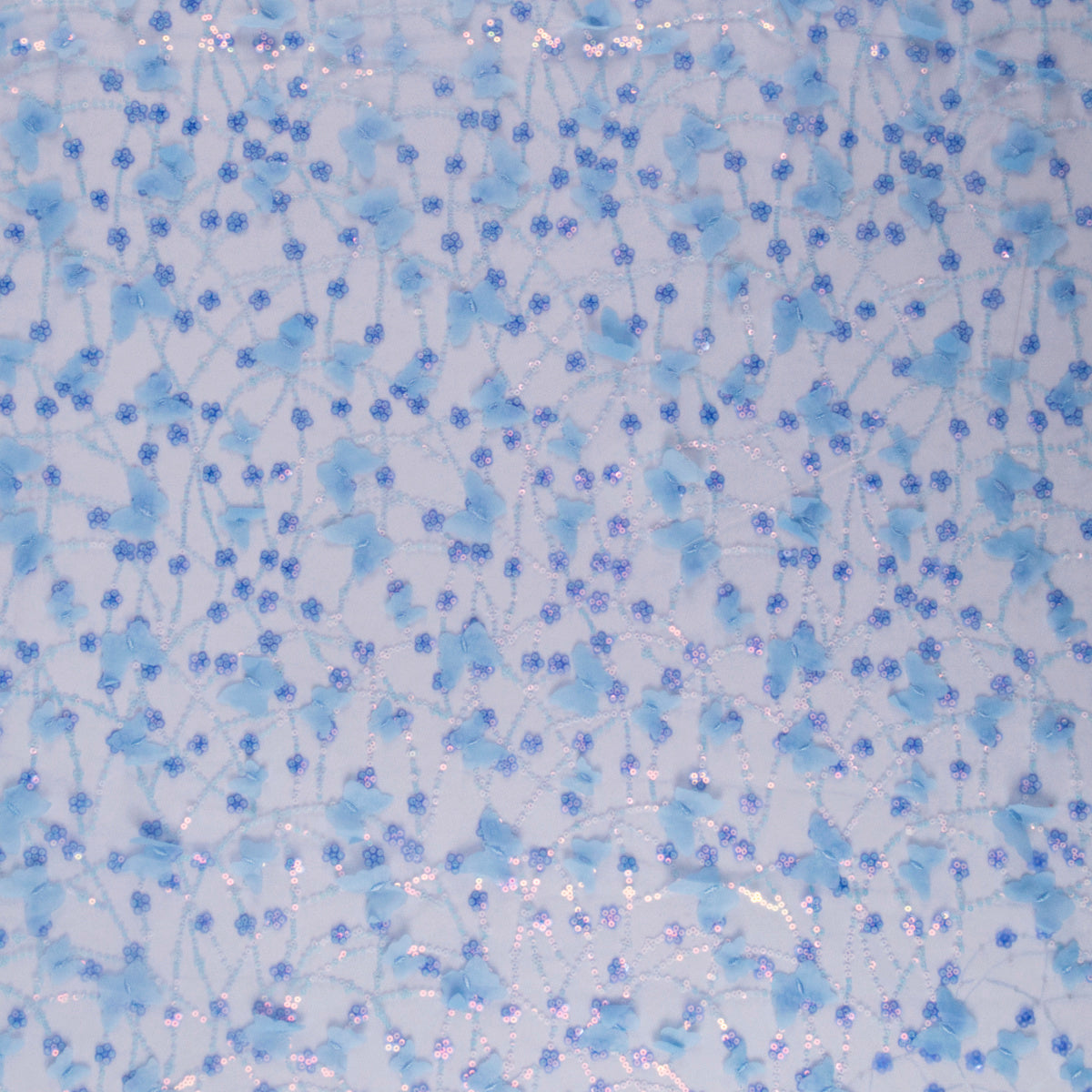 TUL LOLA AZUL ALLURE CON MARIPOSAS