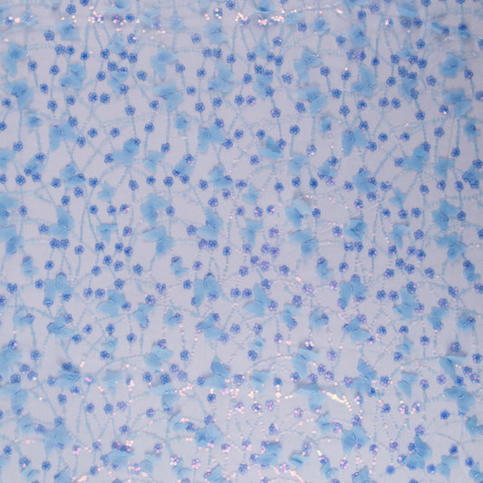 TUL LOLA AZUL ALLURE CON MARIPOSAS