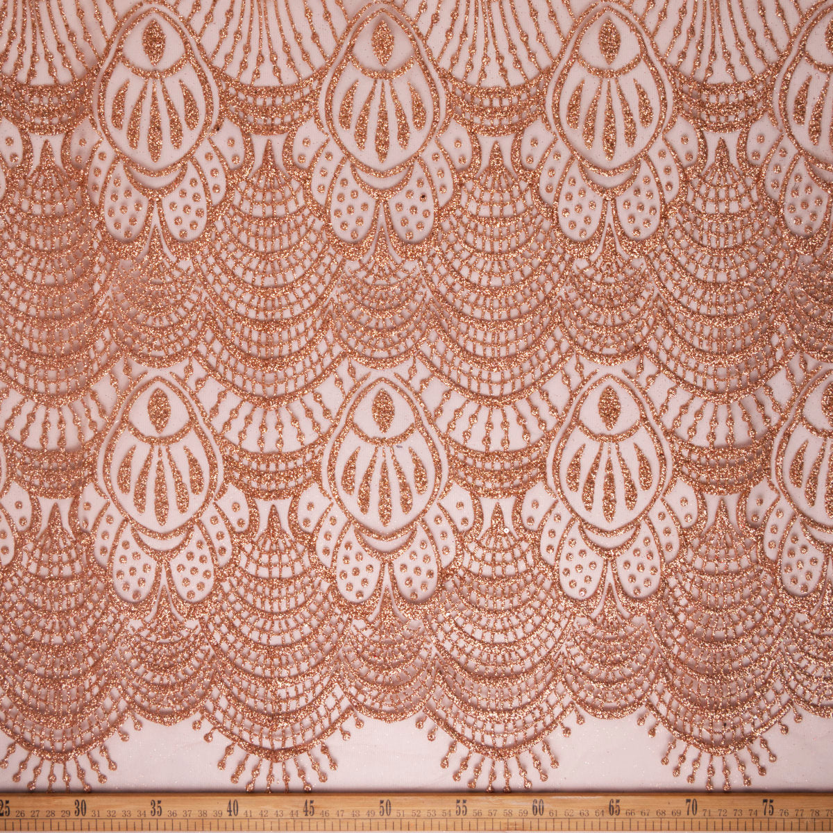 TUL LOLA CAMEL PRALINE GLITTER GEOMETRICO