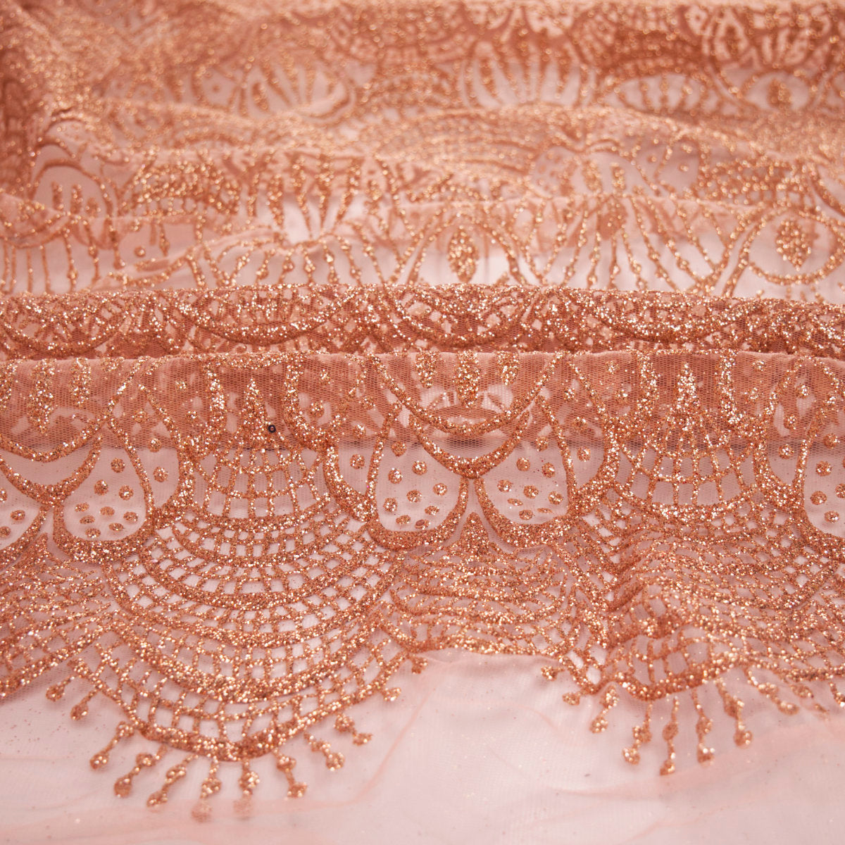 TUL LOLA CAMEL PRALINE GLITTER GEOMETRICO