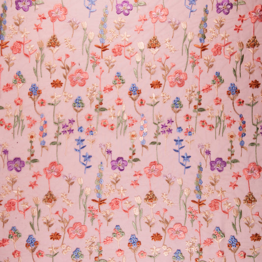 TUL LOLA ROSA FLOR MELOCOTON FLORES DE COLORES