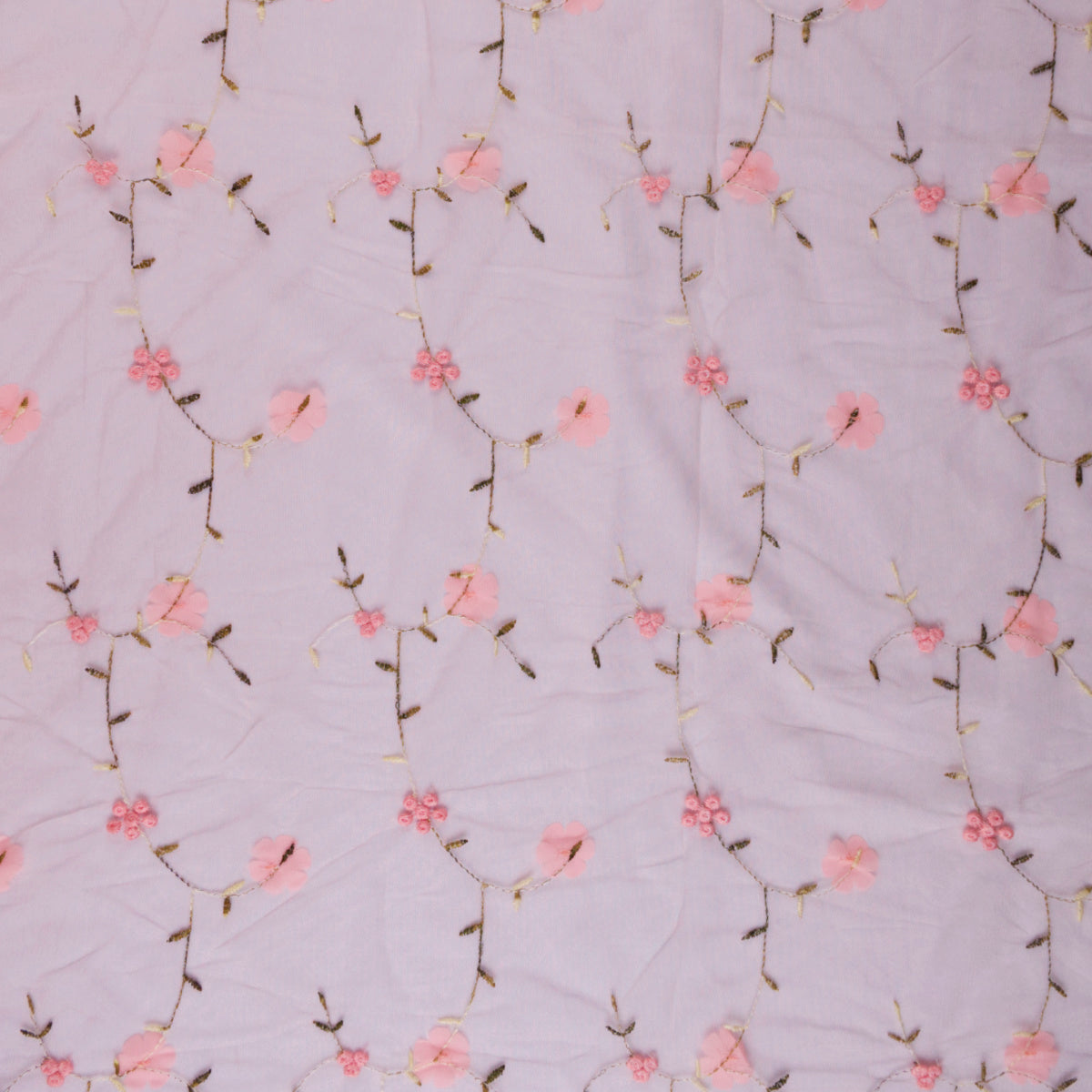 TUL LOLA ROSA FLORAL CON FLORES BORDADAS