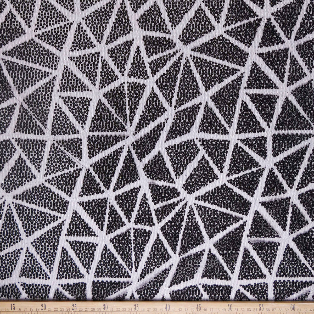 TUL LOLA NEGRO METEORITO TRIANGULOS GLITTER