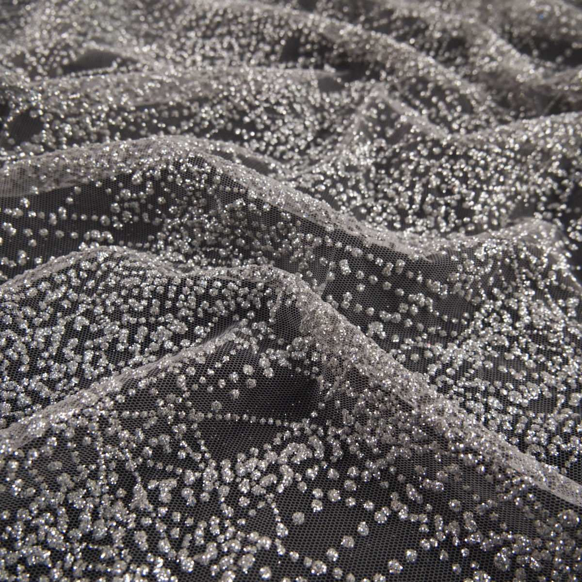 TUL LOLA GRIS MINIMAL GLITTER LINEAS