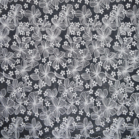 TUL LOLA BLANCO AZULADO GLITTER CON FLORES