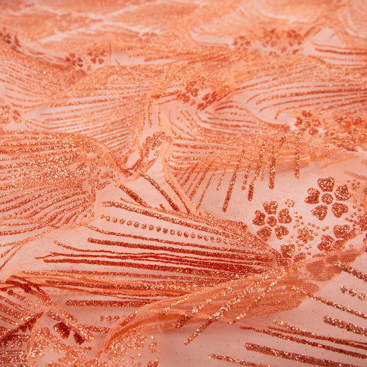 TUL LOLA SALMON GLITTER GEOMETRICO