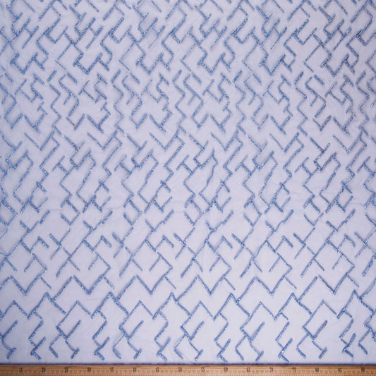 TUL LOLA CELESTE MAR GLITTER LINEAS