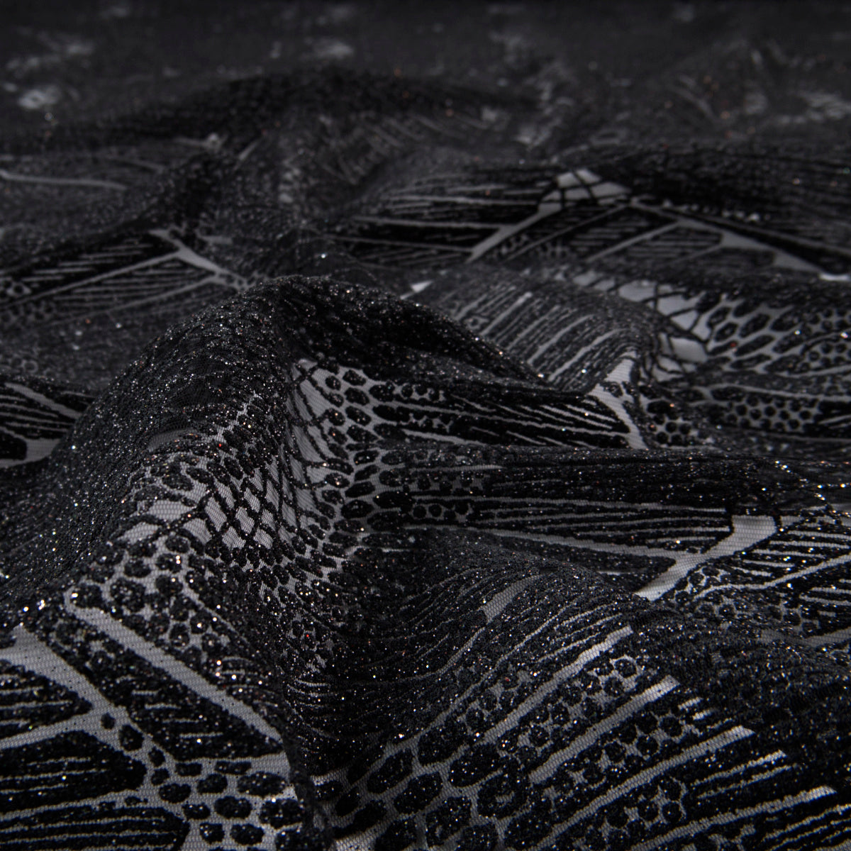 TUL LOLA NEGRO METEORITO GEOMETRICO GLITTER