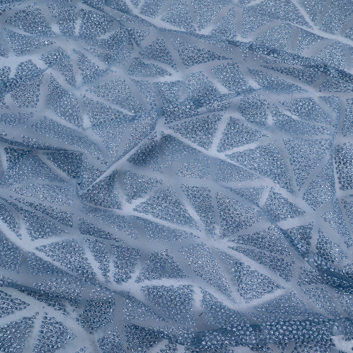 TUL LOLA AZUL PROVINCIAL GLITTER GEOMÉTRICO